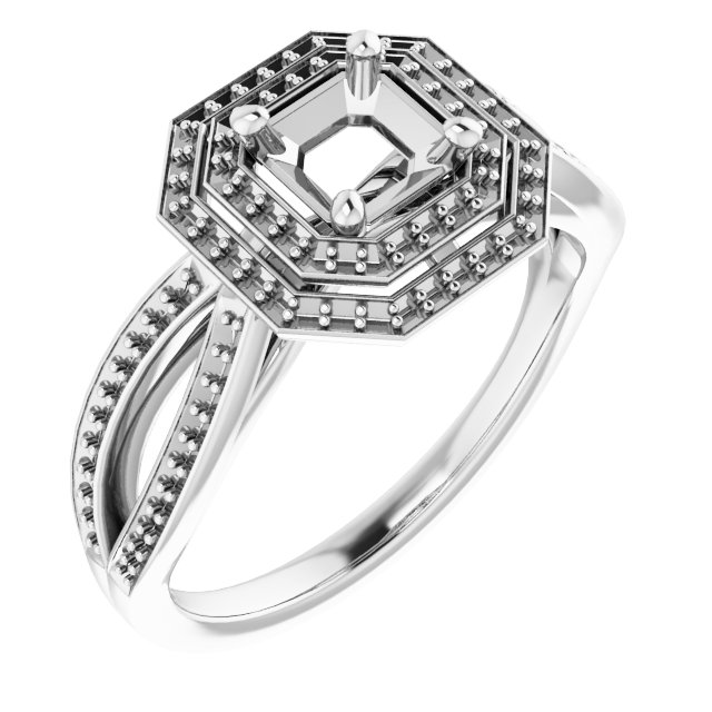 Double Halo-Style Ring
