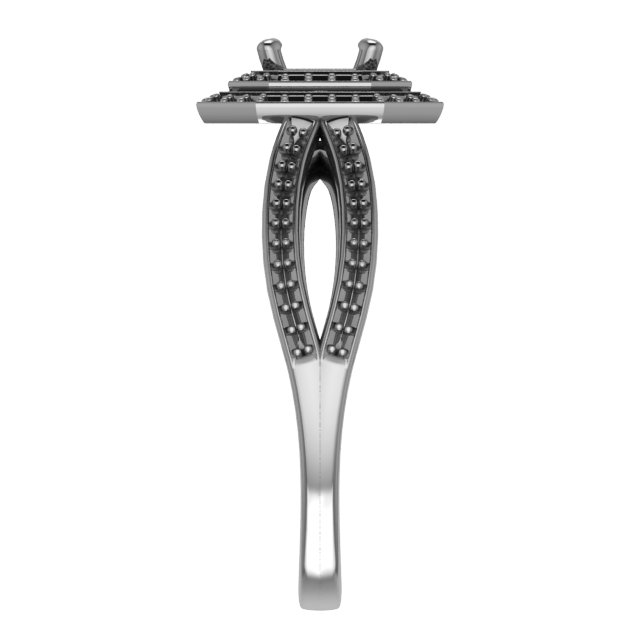 9x4.5 mm Marquise Double Halo-Style Ring Mounting view 4