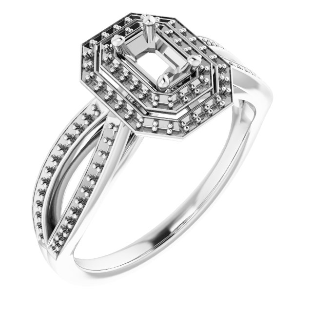 Double Halo-Style Ring