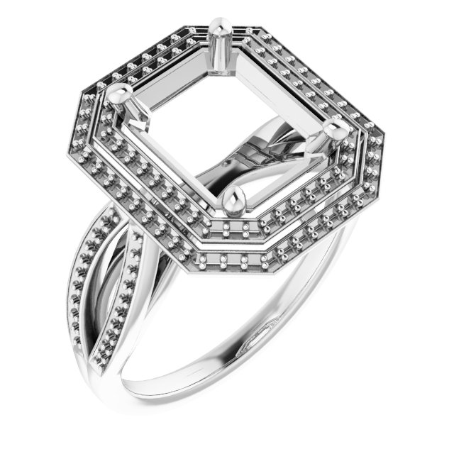 Double Halo-Style Ring