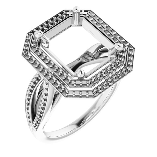Double Halo-Style Ring