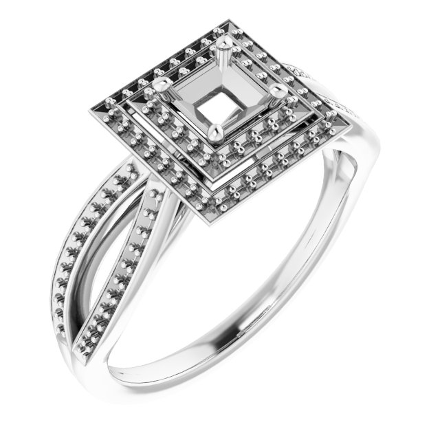Double Halo-Style Ring
