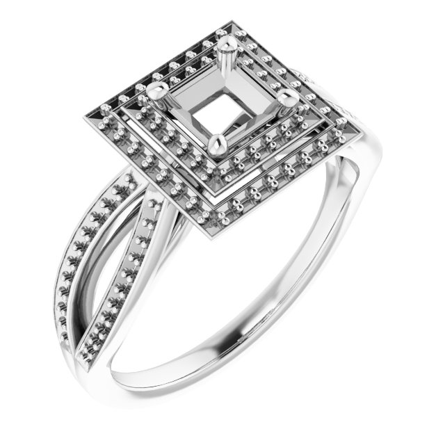 Double Halo-Style Ring