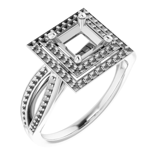 Double Halo-Style Ring