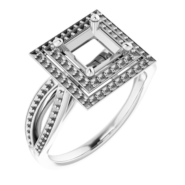 Double Halo-Style Ring