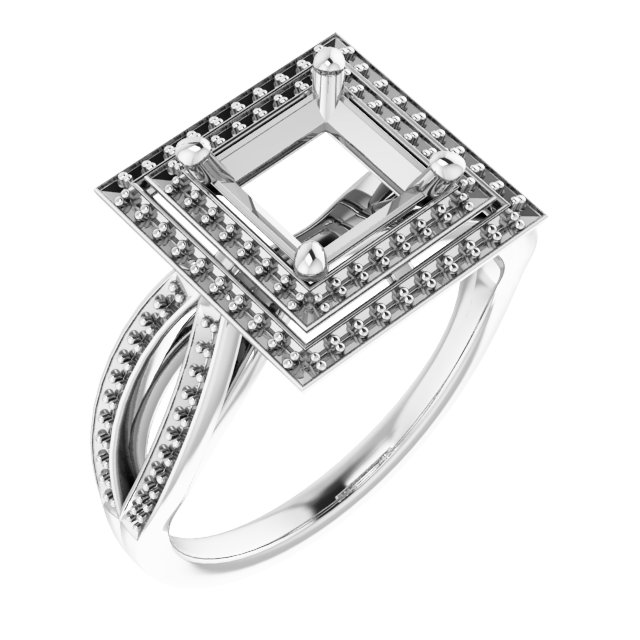 Double Halo-Style Ring