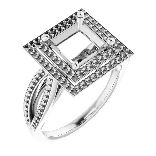 Double Halo-Style Ring