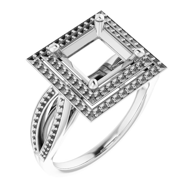 Double Halo-Style Ring
