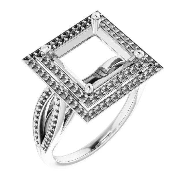 Double Halo-Style Ring
