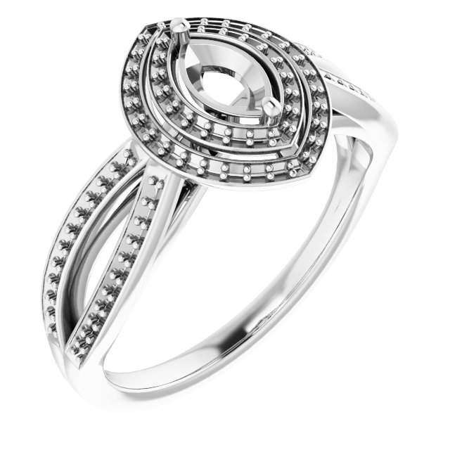 Double Halo-Style Ring
