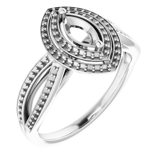 Double Halo-Style Ring