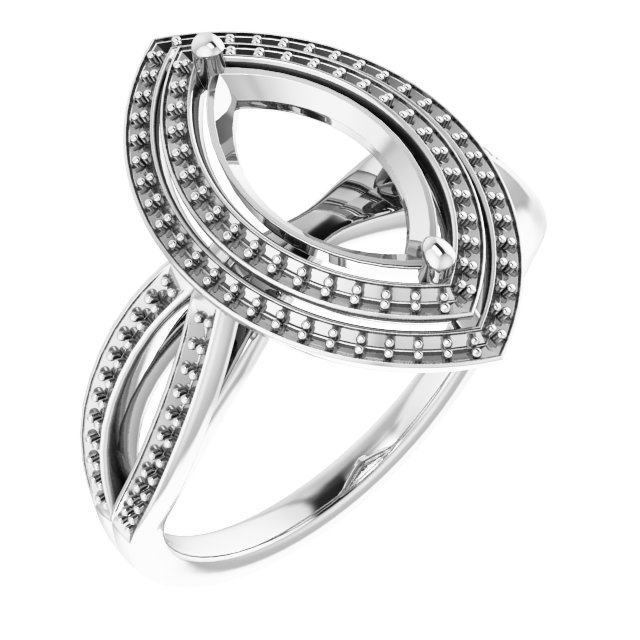 Double Halo-Style Ring