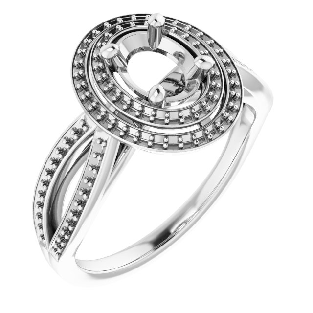Double Halo-Style Ring
