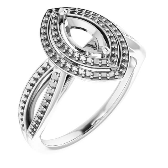 Double Halo-Style Ring