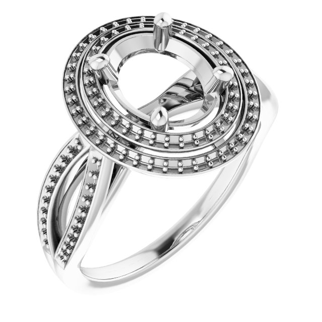 Double Halo-Style Ring