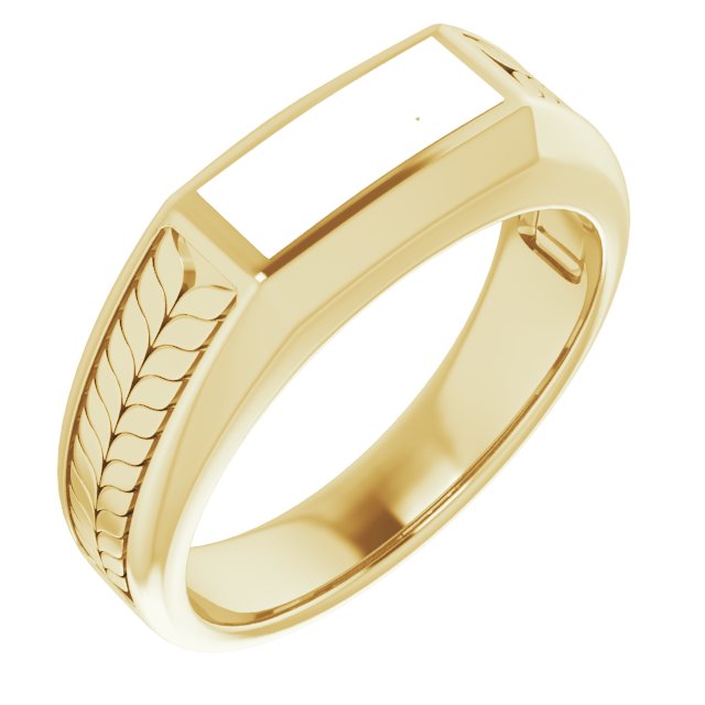 Wheat Pattern Three-Stone Ring