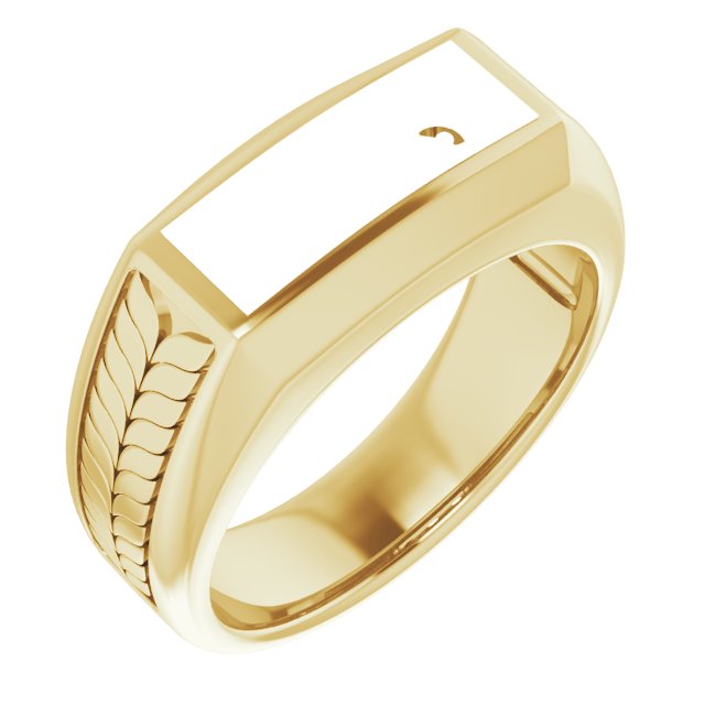 Wheat Pattern Three-Stone Ring