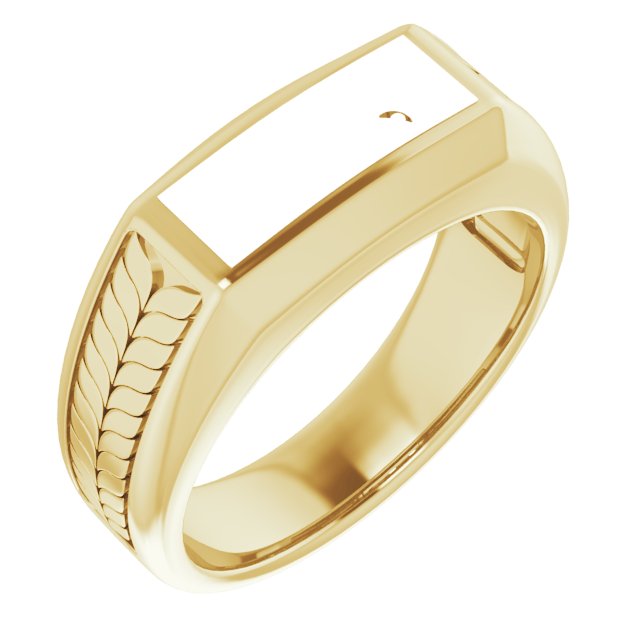 Wheat Pattern Three-Stone Ring