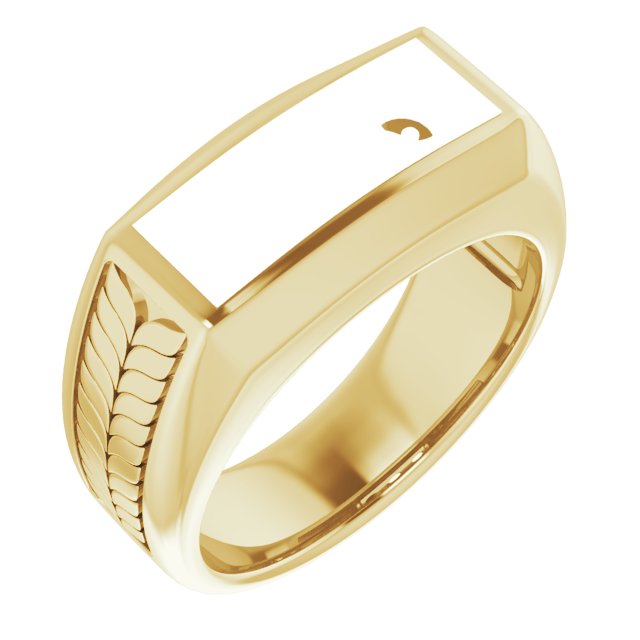Wheat Pattern Three-Stone Ring