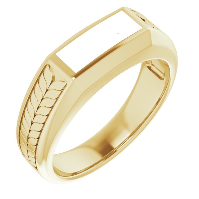 Wheat Pattern Three-Stone Ring