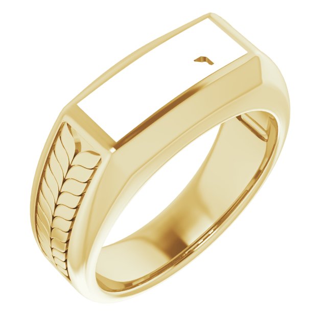 Wheat Pattern Three-Stone Ring