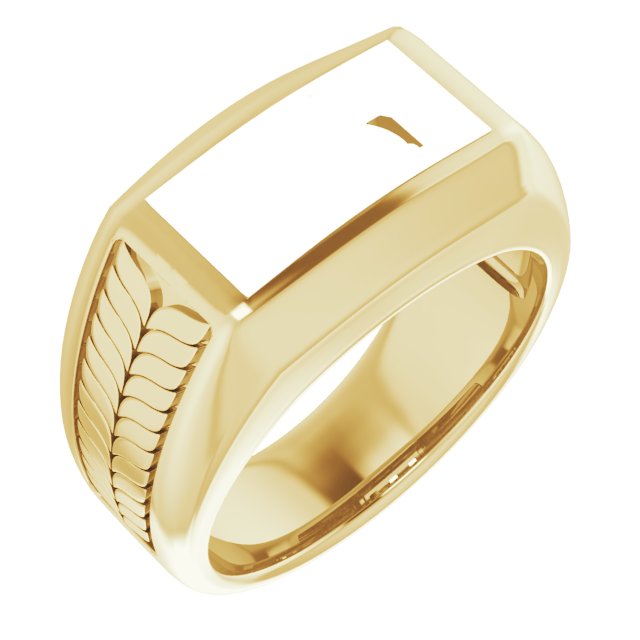 Wheat Pattern Three-Stone Ring