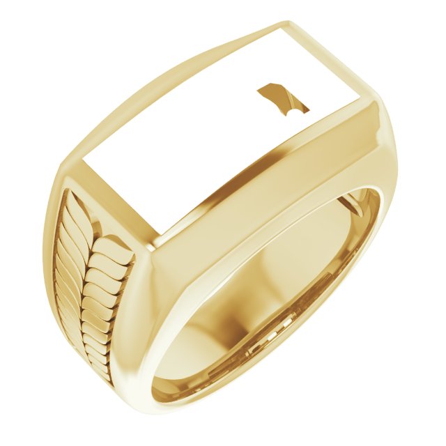 Wheat Pattern Three-Stone Ring