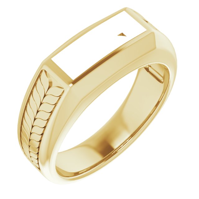 Wheat Pattern Three-Stone Ring