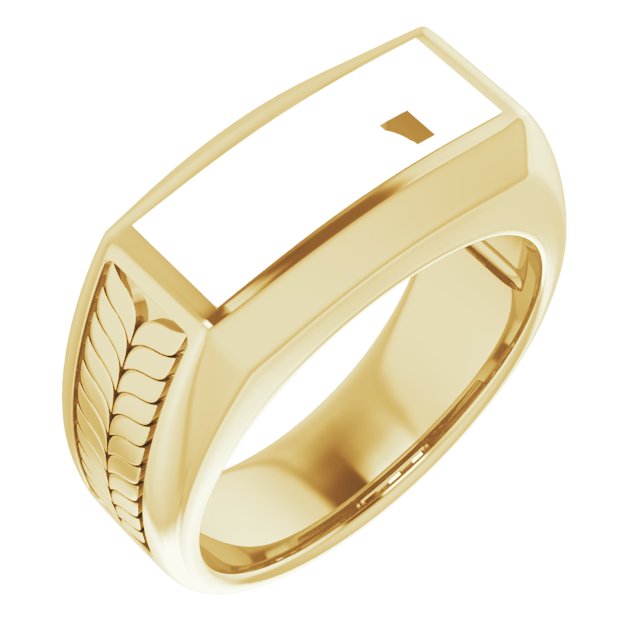 Wheat Pattern Three-Stone Ring