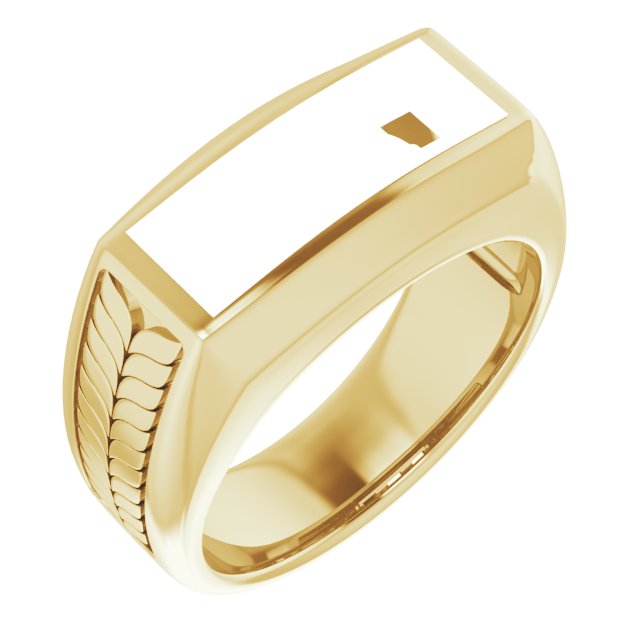 Wheat Pattern Three-Stone Ring