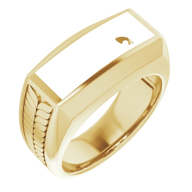 Wheat Pattern Three-Stone Ring