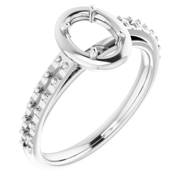 4-Prong Accented Bezel-Style Engagement Ring