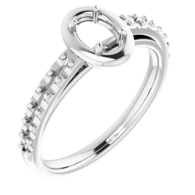 4-Prong Accented Bezel-Style Engagement Ring