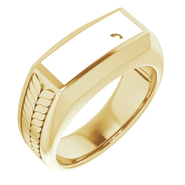 Wheat Pattern Three-Stone Ring