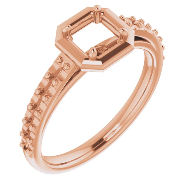 4-Prong Accented Bezel-Style Engagement Ring