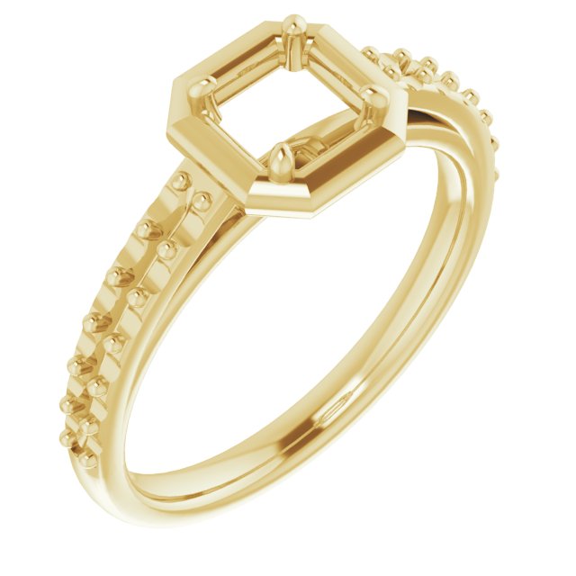 4-Prong Accented Bezel-Style Engagement Ring