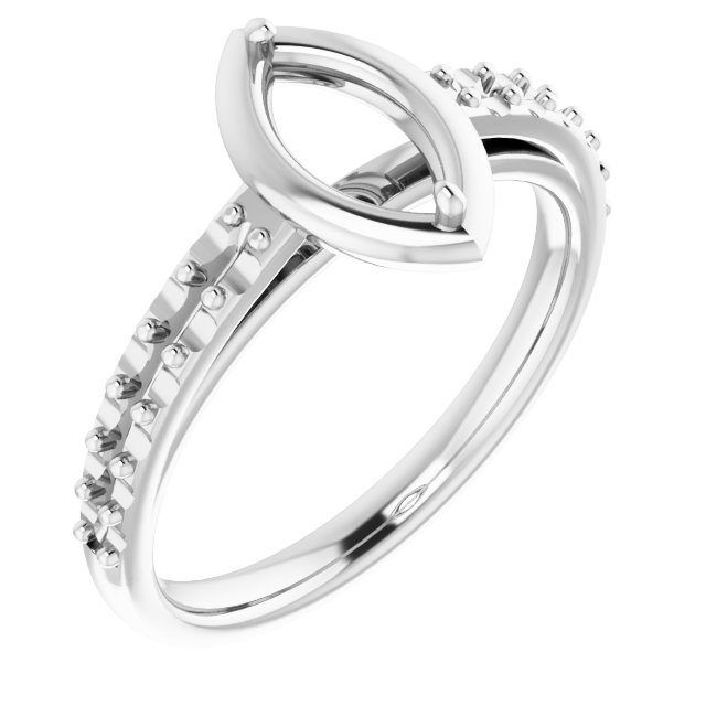 4-Prong Accented Bezel-Style Engagement Ring