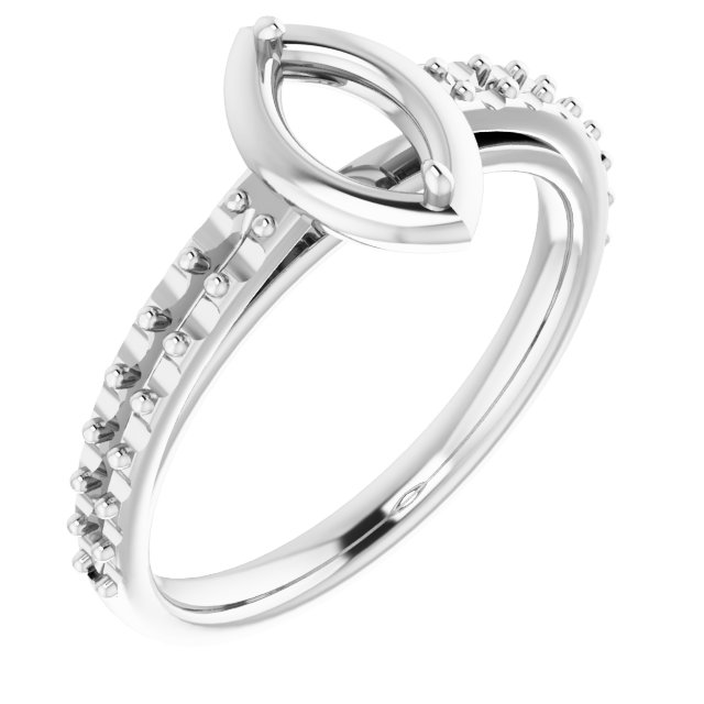 4-Prong Accented Bezel-Style Engagement Ring