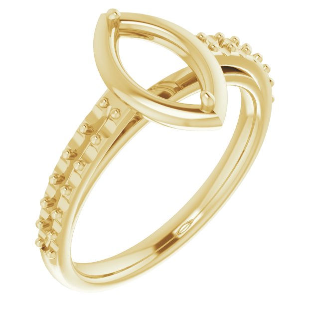 4-Prong Accented Bezel-Style Engagement Ring