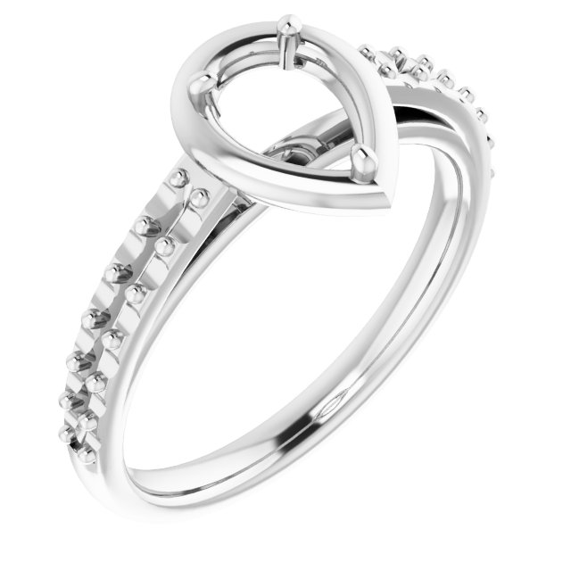 4-Prong Accented Bezel-Style Engagement Ring