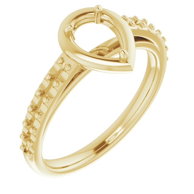 4-Prong Accented Bezel-Style Engagement Ring