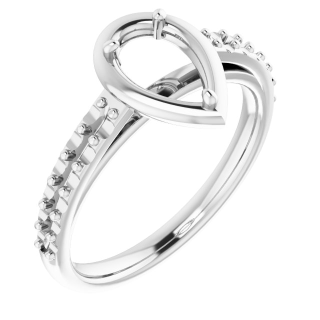 4-Prong Accented Bezel-Style Engagement Ring