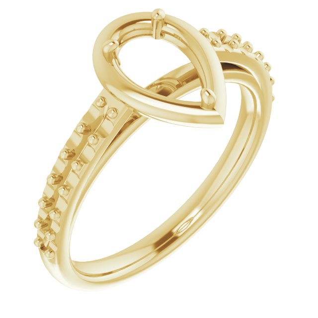 4-Prong Accented Bezel-Style Engagement Ring