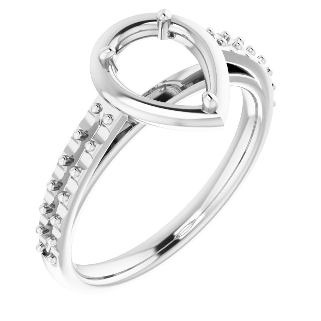 4-Prong Accented Bezel-Style Engagement Ring