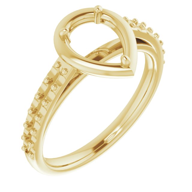 4-Prong Accented Bezel-Style Engagement Ring