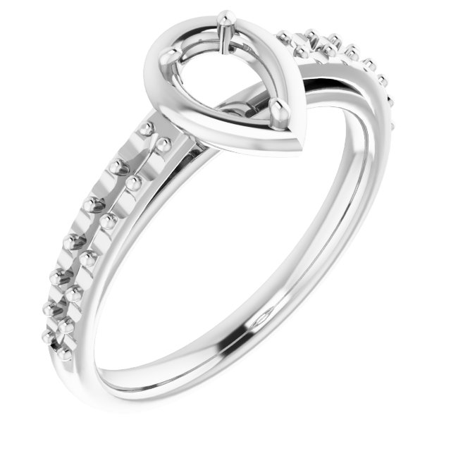 4-Prong Accented Bezel-Style Engagement Ring
