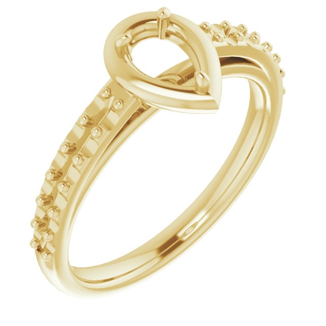 4-Prong Accented Bezel-Style Engagement Ring