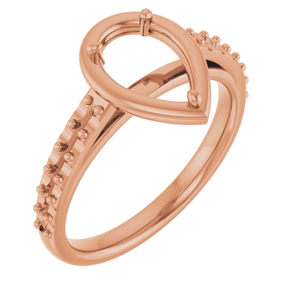 4-Prong Accented Bezel-Style Engagement Ring