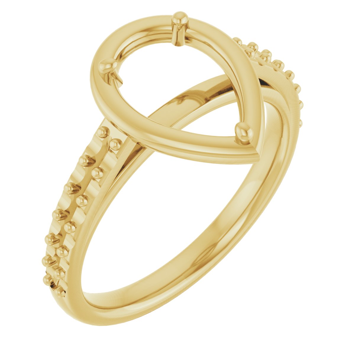 4-Prong Accented Bezel-Style Engagement Ring