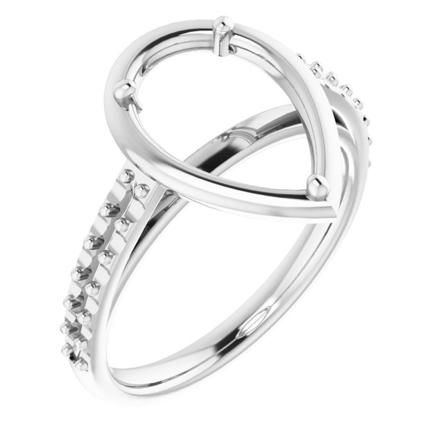 4-Prong Accented Bezel-Style Engagement Ring
